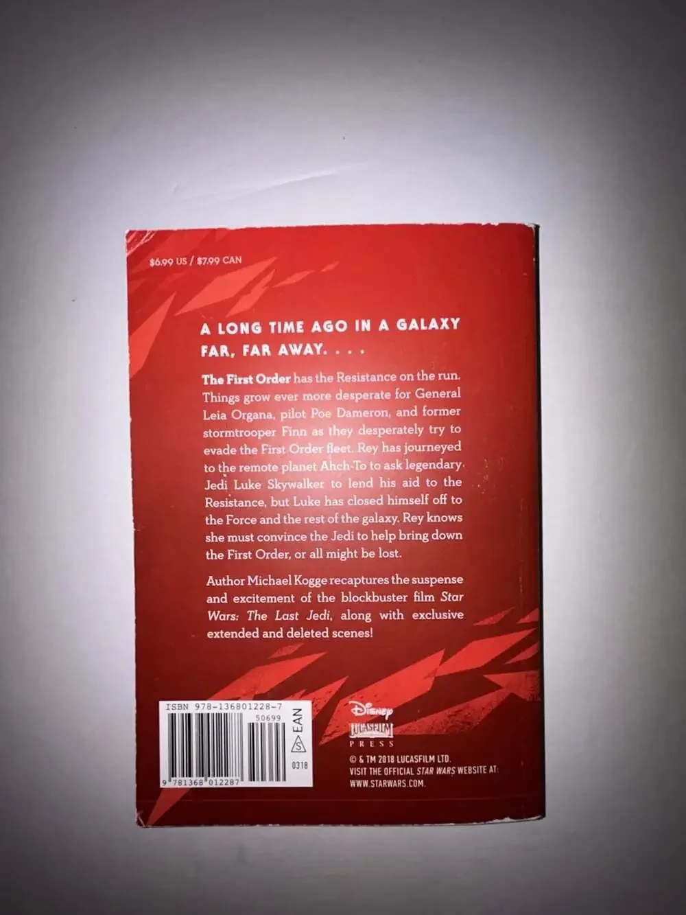 Star Wars: The Last Jedi Junior Novel by Michael Kogge